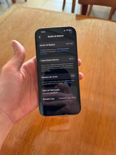iPhone 16 Pro Max - 256GB - Branco - Impecável