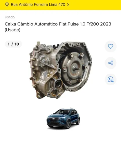 CAIXA CÂMBIO AUTOMÁTICO FIAT PULSE 1.0 TF200 2023