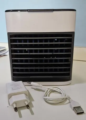 Mini Ar Condicionado Portatil Umidificador Ventilador Climatizador De Mesa 3 Velocidades