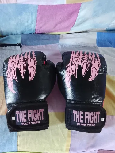 Luvas de Boxe da Black Tiger - 14Oz Rosa/Preto
