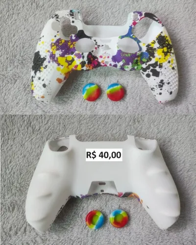 1 Capa silicone controle ps5 + 2 p/ analógico