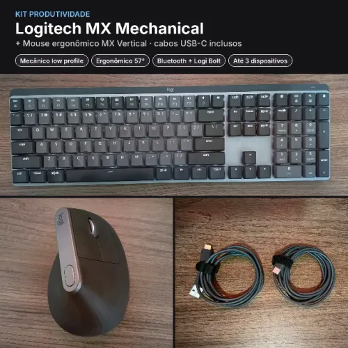 Kit Logitech MX Mechanical + Mouse MX Vertical