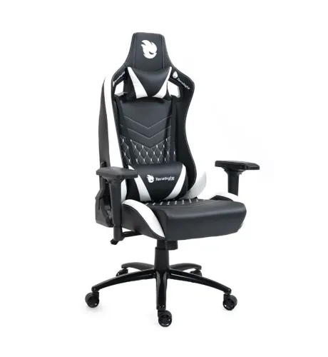 Cadeira Gamer Terabyte Black Throne, Reclinável, 4D, Preto e Branco