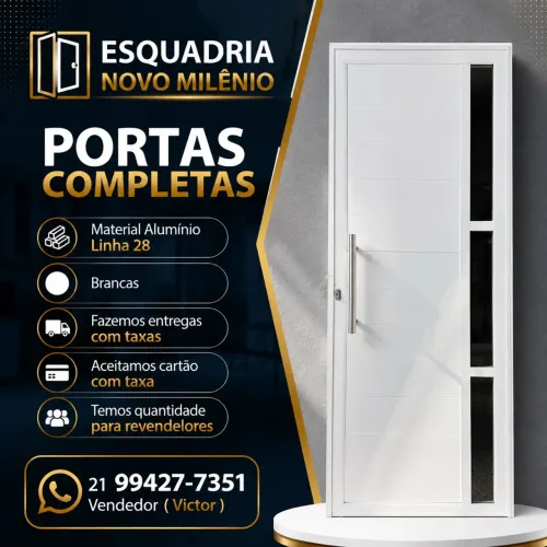 Porta 100% alumínio completas padrão