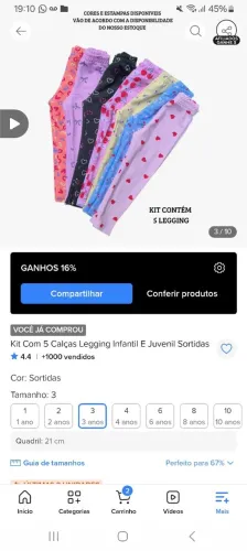 Roupas infantil