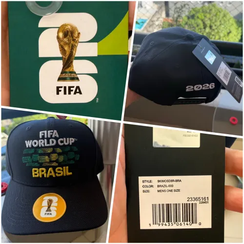 Boné FIFA 2026 Outerstuff Brasil Snapback Pro Crown da Copa do Mundo