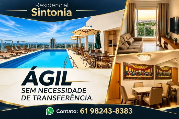 Ágio de apartamento no Residencial Sintonia, QNM 12, 2 quartos