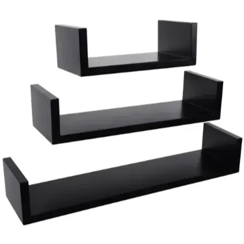 3 Prateleira Nicho 40/50/60 cm Preto