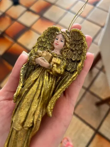 Anjo em Polieresina importado dourado