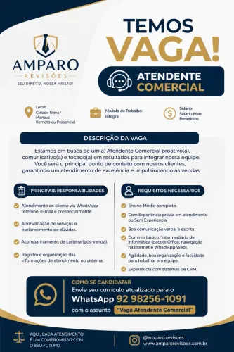 VAGA DE EMPREGO