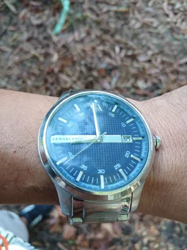 Relógio Original Armani 46mm aço inoxidável 100 metros