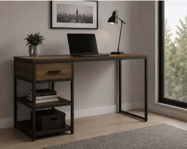 Mesa de escritório estilo industrial 