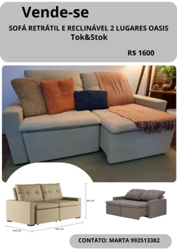 Sofá retrátil e reclinável (Tok&stok)