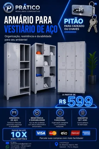 Roupeiro de Aço vestiário