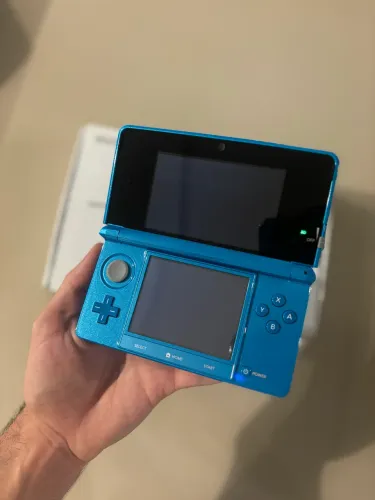 Lindo Nintendo 3ds Light Blue desbloqueado 128gb