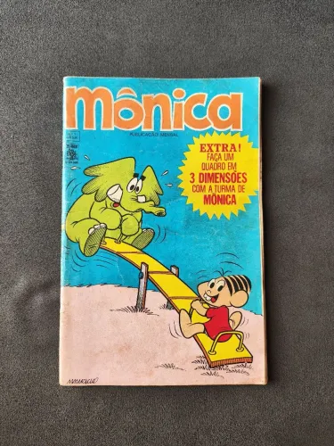 Mônica #7 (Abril) - COM O BRINDE ORIGINAL (quadro 3D). Gibi raríssimo. Anos 70