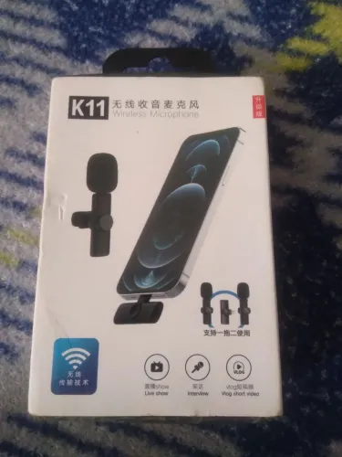 Microfe de lapela sem fio k11 ideal para gravar vídeos,lives e entrevistas.