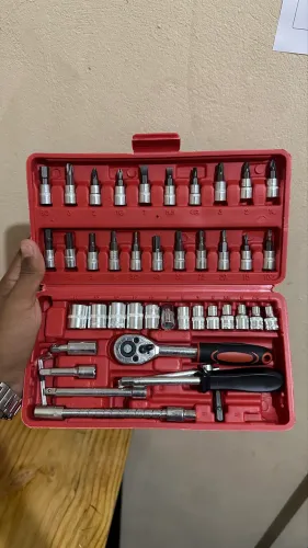 Kit Chave Catraca e Soquetes 46 Peças - Novo