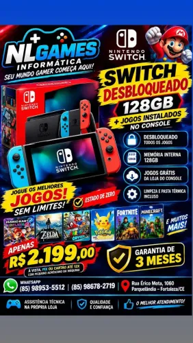 Nintendo switch v2 destravado 