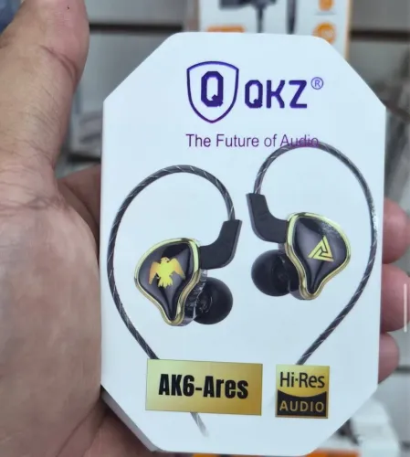 Original Qkz Ak6 Ares Headphones 1DD Dynamic para Música e Esportes com Microfone 