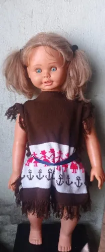 Boneca antiga Rosaura tamanho grande estilo amiguinha