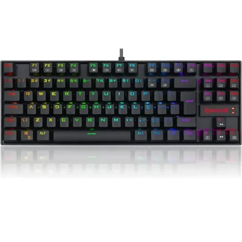 Teclado Magnético Gamer Redragon Kumara PRO K552RGB USB RGB Preto Switch Marrom