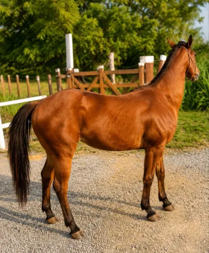Cavalo quarto de milha Puro com papel
