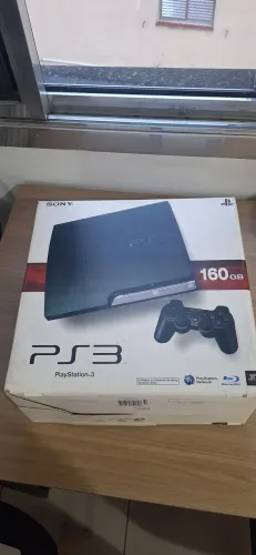 PS3 Slim Bloqueado 160GB com jogos