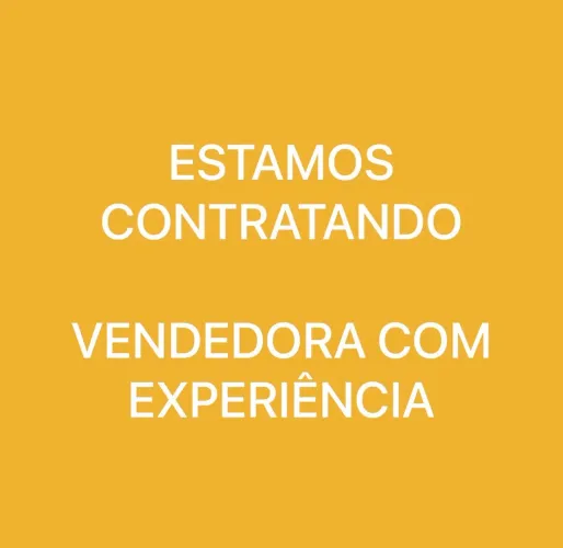 CONTRATO VENDEDORA COM EXPERIÊNCIA