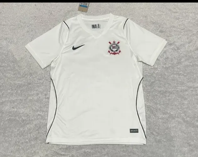 Camisa Corinthians I 26/27 s/n Torcedor Nike Masculina - Branco+Preto