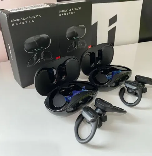 Fone Lenovo XT80 prende na orelha ótima qualidade de som Excelente conexão original