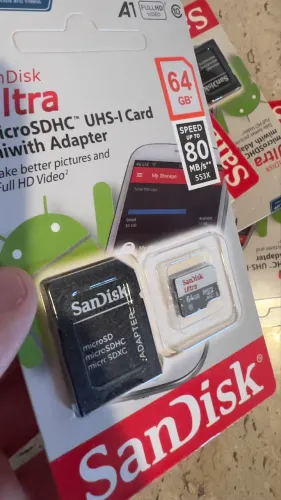? Cartão de Memória SanDisk Ultra 64GB Original + Adaptador | Alta Velocidade Classe 10 ?