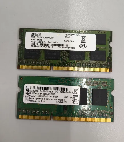 Memórias ram ddr3 2x4gb 1600mhz para notebook