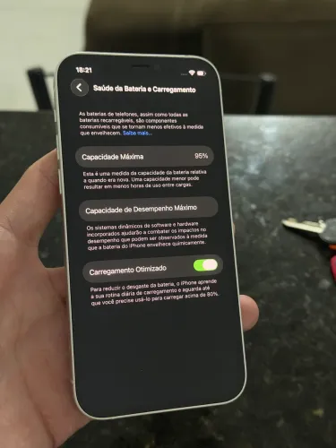 iPhone 12 128GB Branco Bateria 95% Face ID OK