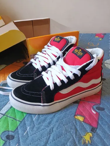 Tenis Mad Rats Hi Top Preto/Vermelho Tam. 35