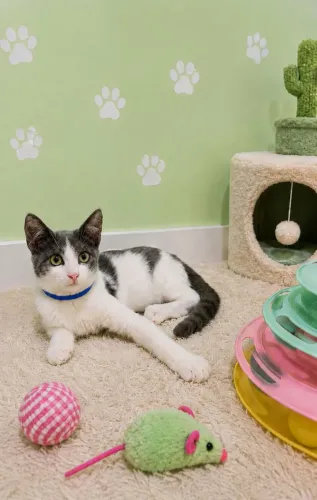 Gatinho super carinhoso Adoção Responsável