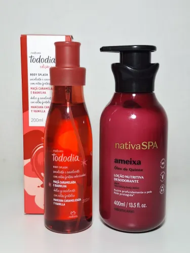 body splash natura e hidratante boticário (kit)