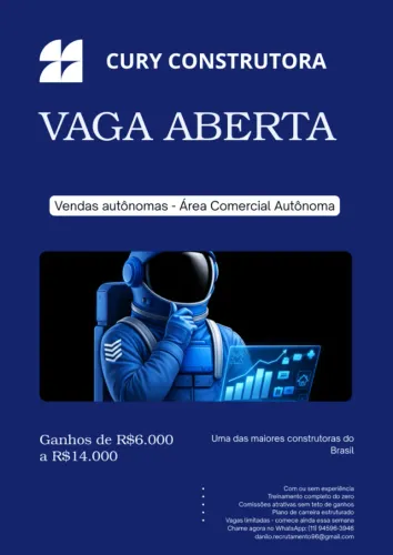 Consultor(a) de Vendas | Área Comercial Autônoma