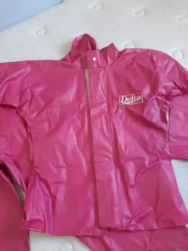 Capa de chuva rosa M