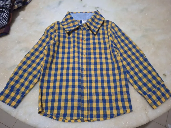 Camisas quadriculada de mangas compridas