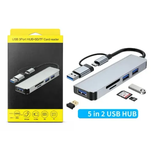 Hub Usb Multifuncional 5 em 2