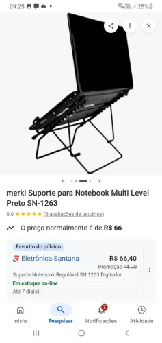 Suporte para notebook.