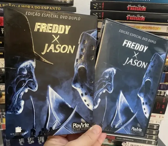 Freddy vs Jason DVD Duplo de Colecionador com Luva Lato Relevo Rara (2004)