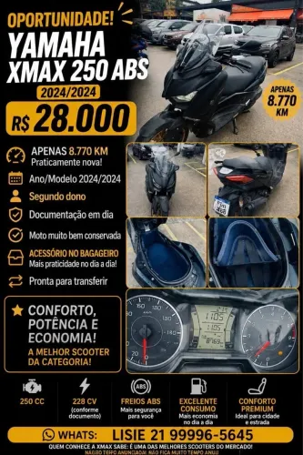 Raridade!! Yamaha XMAX 250 ABS 2024/2024