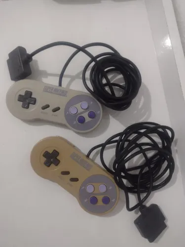 2 controles originais super Nintendo