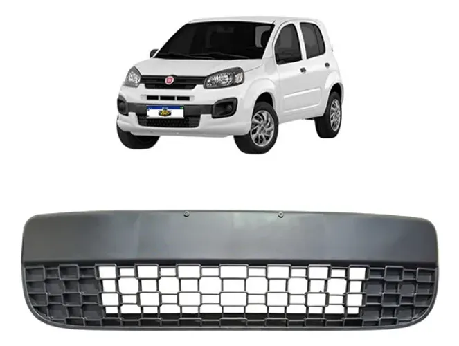 Grade Inferior Parachoque Fiat Uno Attractive 2015 2016 Preto