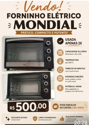 Vendo esse lindo forno elétrico.