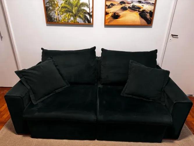 Sofá 2 lugares Suede
