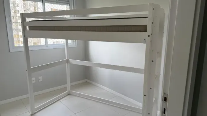 Cama Beliche Solteiro 2º Andar com Colchão