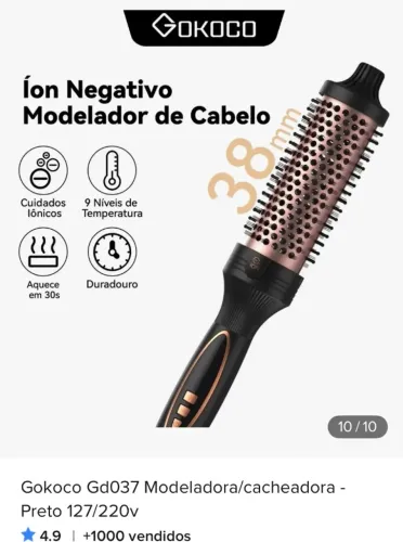 Escova secadora e modeladora